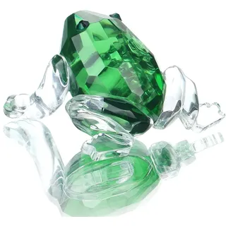 H&D HYALINE & DORA Kristall Frosch Figur Sammlerstück, Kunst Glas Tierfiguren, Briefbeschwerer, Tafelaufsatz Ornament, kreatives Geschenk