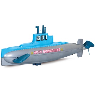 TOBAR MIK Funshopping 5038728034125 Auto, U-Boot UHRWERK Submarine, Mehrfarbig, 9.5 x 24 x 7 cm