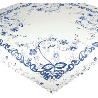 Delindo Lifestyle Mitteldecke »ZWIEBELMUSTER« Glattes Gewebe, bedruckt, weiß