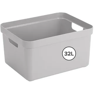 SUNWARE Aufbewahrungsbox 44,5 x 34,5 x 24,3 cm 25-tlg. grau/silber