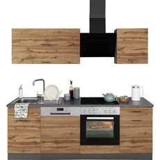 Bild von MÖBEL Küchenzeile »Trier«, ohne E-Geräte, Breite 220 cm, grau