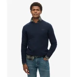 Superdry für Herren. M6110641A Essential navy slim fit Pullover (XXL), Lässig, Wolle, Marine