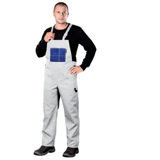REIS MMSNB_56 Multi Master Schutzlatzhose | Latzhose Herren, Arbeitslatzhosen Männer | Weiß-Blau | 56 Größe