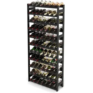 Relaxdays Weinregal 166 x 72,5 x 25 cm Schwarz
