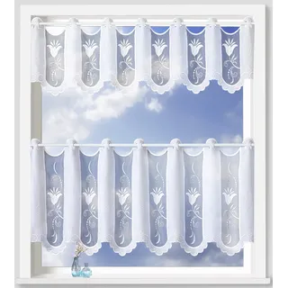 WECKBRODT Scheibengardine nach Maß »Chiara« Stangendurchzug 1 Stk. tlg. Bistro, Gardine, Store, nach Maß, weiß,