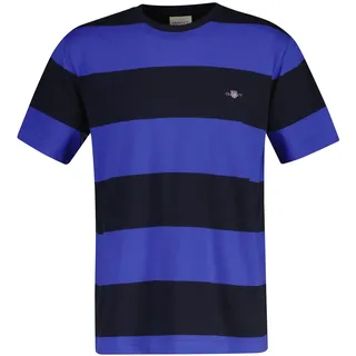 T-Shirt GANT "T-Shirt BAR STRIPE T-SHIRT 1er Pack", Herren, Gr. 4XL, blau (blau (royal)), Obermaterial: 100% Baumwolle CO., Shirts T-Shirt