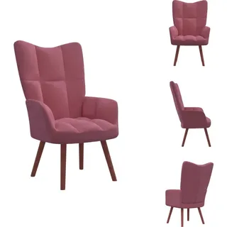 vidaXL Relaxsessel Rosa Samt - Sessel - Rosa
