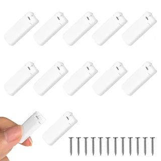 12Kit 24Stück weiß Plissee Ersatzteile klemmträger, Spannschuhe für verspannte Plissees, für Klebeträger und Stick & Fix Front Klebeplatten