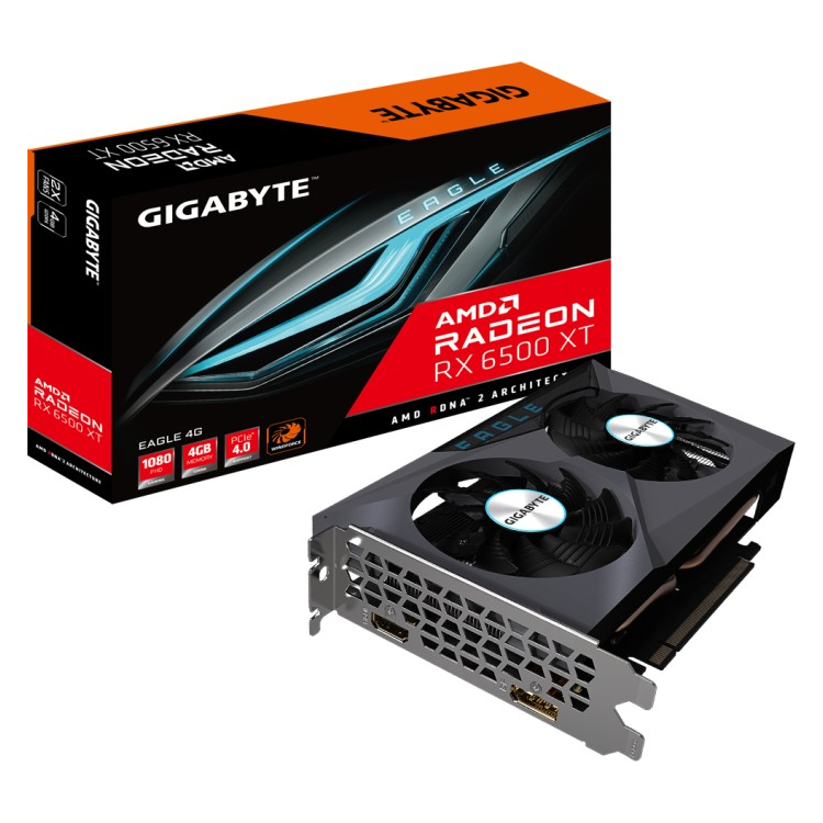 Bild von Radeon RX 6500 XT Eagle 4G, 4GB GDDR6, HDMI, DP (GV-R65XTEAGLE-4GD)