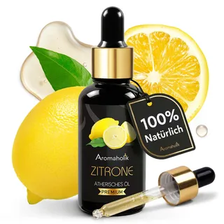 Zitronenöl BIO naturrein – Lemon Essential Oil für Diffuser & Frische – ätherisches Öl & Premium Duftöl für Raumduft, Duftlampe & Reinigung – aus Indien, 30 ml