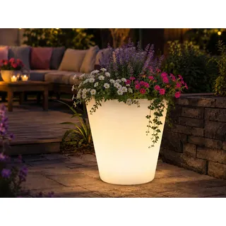 LED Blumenpflanzentopf Assisi klein, LED, 12V - Weiß