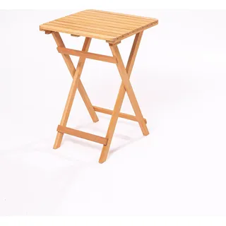 Skye Decor, Hochwertiger Gartentisch aus 100% Buchenholz, 60 x 72 x 60 cm | Unlackiert, mit wasserbasierter Holzschutzfarbe | Traditionelles, rustikales Design in Braun. - Braun