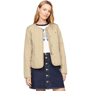 Tommy Hilfiger Damen Jacke Jersey Lined Jacket Leicht, Beige (Beige), XXL