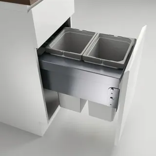 Cox Base 460 s/400-2, Abfallsammler für Frontauszüge, hellgrau, h 460 mm
