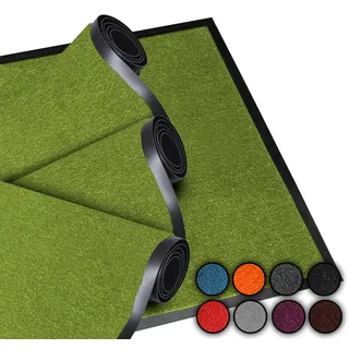 LucaHome Fußmatte für den Eingang, 60 x 80 cm, Grün, 2 Stück, rutschfest, waschbar, für Eingangstür, Küche und Flur, Fußmatte für Außen- und Innenbereich, Originalteppich für den Eingangsbereich
