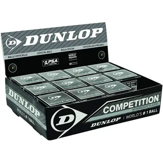 Dunlop Competition Gelb, 12 Stück, für Anfänger und Fortgeschrittene – Speed langsam