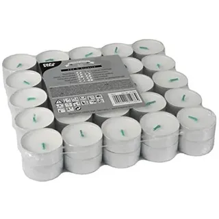 Papstar 50 Teelichte Ø 37,2 mm, 17,9 mm Weiss aus 100% Stearin 81486 Stearin-Teelichter