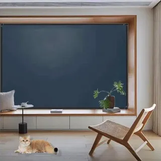 Schutzrollo gegen Licht - 100-prozentige Lichtabschirmung - 125 x 130 cm - Cyanfarbig - Blau