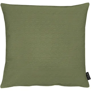 Dekokissen APELT "Luca" Gr. 2, grün (grün, unifarben), B:49cm L:49cm, Polyester, Dekokissen_Sitzkissen_Kissenhüllen, Dekokissen, Kissenhülle ohne Füllung, 1 Stück