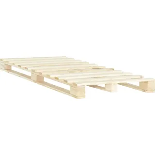 vidaXL Palettenbett Massivholz Kiefer 120×200 cm - Braun