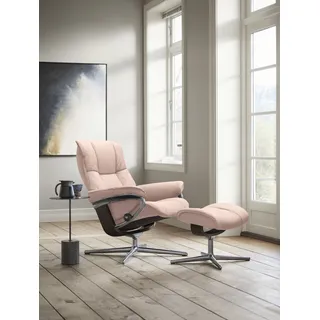 Stressless® Relaxsessel »Mayfair«, (Set, Relaxsessel mit Hocker), mit Hocker, mit Cross Base, Größe S, M & L, Holzakzent Wenge pink