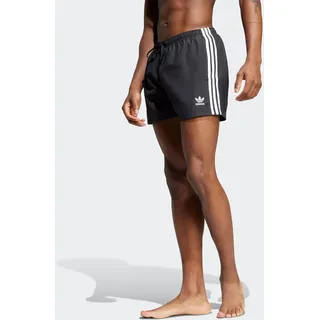 Badehose ADIDAS PERFORMANCE "ADICOLOR 3-STREIFEN 5-INCH", Herren, Gr. S, N-Gr, schwarz, Obermaterial: 100% Polyester, Badehosen Badehose
