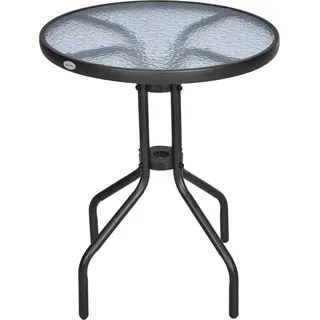 Outsunny Gartentisch Ø 60 x 70 cm Schwarz