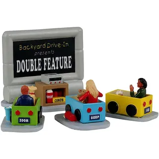 Lemax 33616 Caddington Village Accessory: Backyard Drive-In (Set of 4)