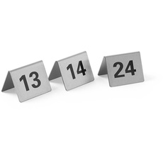 Bild Tischnummern, Nummer 13-24, 50x35x(H)40mm, Edelstahl 18/0