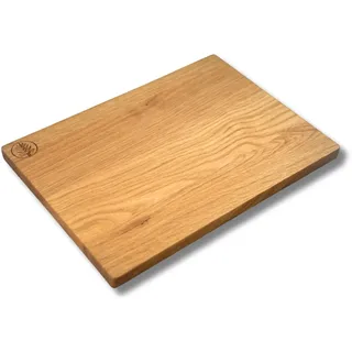 LUMBERLAND Schneidebrett Holz 100% Eiche Leimholz| 2 cm starkes Massivholz | Größe 40x30 cm| Hackbrett Servierbrett Frühstücksbrett Holzbrett Brotbrett| Antibakteriell, Nachhaltig
