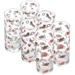 Booster Trinkgläser 6 Einheiten - Clear / Red / Black - One Size