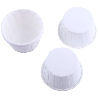 Cupcake,100pcs Cupcake Förmchen Papier Kuchen Cupcake Muffin Baking Cup für Party Hochzeit Weihnachten (Weiß)