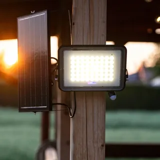 LUMILED Solarlampe für Außen Strahler mit Bewegungsmelder, Fernbedienung 4000K Neutralweiß Solar Wandleuchte Aussen IP65 wasserdicht 100W Solarleuchte für Garten Sicherheitswandleuchte Wandlampe