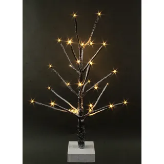 Deko-Baum mit Schnee LED Beleuchtung warmweiß beleuchteter Ast-Baum Licht Äste Dekobaum Kunstschnee Kleine Baumbeleuchtung Innen Deko Astbaum Nackter Baum Weihnachtsdeko Winterdekoration Baumlampe