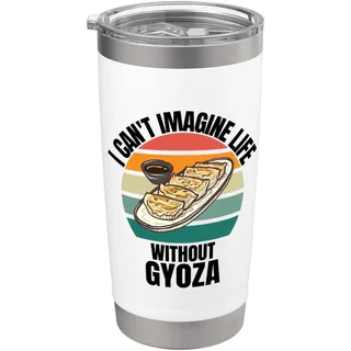 Retro Cute Gyoza Ich kann mir ein Leben ohne Gyoza nicht vorstellen Doppelwandiger Edelstahl-Thermobecher
