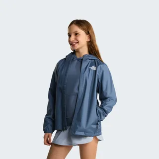 The North Face Regenjacke "TEEN ZIPLINE RAIN JACKET" für Jugendliche, mit fester Kapuze, mit RV-Garage, granite grau