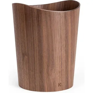 Famanu Abfalleimer aus echtem Holz - 9 Liter, Walnuss