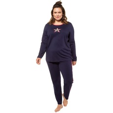 Große Größen Pyjama Damen (Größe 74 76, multicolor) | Ulla Popken Animal Prints Baumwolle