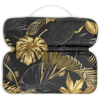 Sanilo Nackenkissen »Badewannenkissen Golden Leaves« bequem, rutschfest, kräftige Farben, mit 7 starken Saugnäpfen, goldfarben