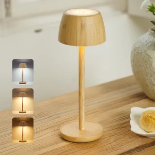 luminexdesigns Vintage Tischleuchte Boho Bambus 2 St.