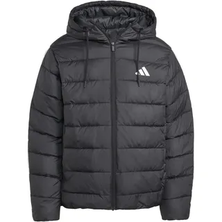 adidas Men's Essentials CLIMAWARM 3 Stripes Synthetic Down Hooded Jackets, black, XL