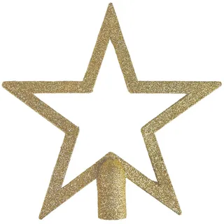 Weihnachten Dekorationen 20cm Glitter Tree Top Star Gold