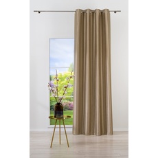 Mendola Interior Torre Curtain with Eyelets, Dimout, Golden, 140x260 cm