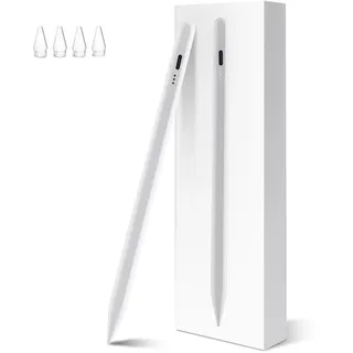 Stift für iPad Apple (2018-2025)–Hochpräzise, 2X Schnellladung, 3 LED-Anzeige, Handballenabweisung, Magnetisch, Stylus Pencil für iPad 11/10/9/8/7/6, Air 3/4/5/M2/M3, Pro 12.9/M4/11/13, Mini 5/6