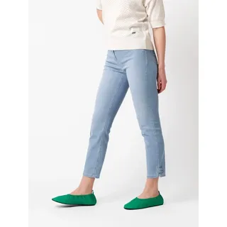 7/8-Jeans TONI "be loved 7/8", Damen, Gr. 46, N-Gr, summer bleached used, Denim/Jeans, Obermaterial: 79% Baumwolle, 11% Polyester, 8% Lyocell, 2% Elasthan, slim fit 7/8-Länge, Jeans 7/8-Jeans, Slim Fit, mit kleinem Schlitz am Beinabschluß