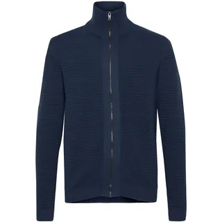 Strickjacke SOLID "Strickjacke SDValencia", Herren, Gr. M, blau (insignia blau), Obermaterial: 100% Baumwolle CO., Strickjacken Strickjacke