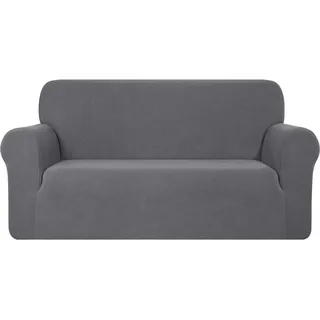 TOYABR Stretch 1 Stück Sofabezug Couch sofaüberwurf Jacquard Elastische Spandex Couchbezug Sofahusse Sofa Abdeckung für Wohn- und Schlafzimmer(2 Sitzer,Hellgrau)