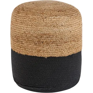Beliani Pouf DALAMA Jute Schwarz