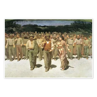 Posterlounge Der vierte Stand Poster | 90 x 60 cm von Giuseppe Pellizza da Volpedo Wandbilder Wanddeko
