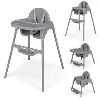 Costway Babyhochstuhl Grau , Kunststoff , 61.5x87x66 cm , Babymöbel & Kindermöbel, Babyzimmer, Kindersessel & Kindertische